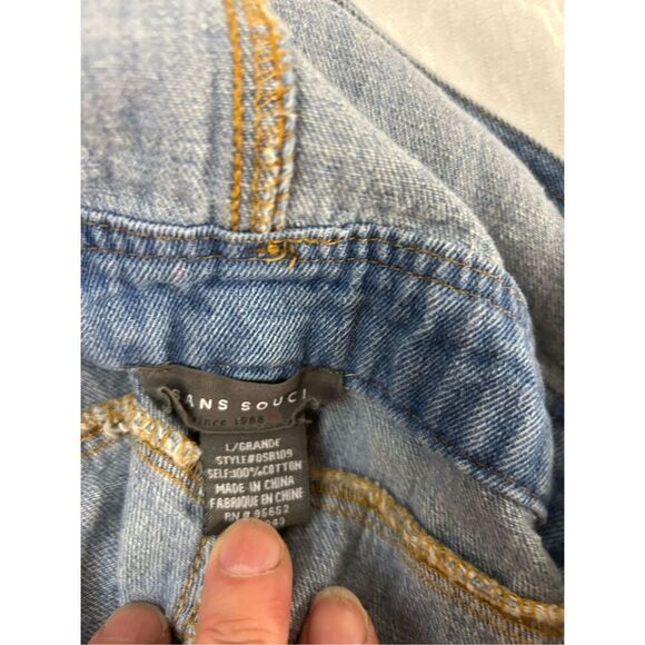 Sans Souci denim Short overalls large rn#96652 - Picture 6 of 7